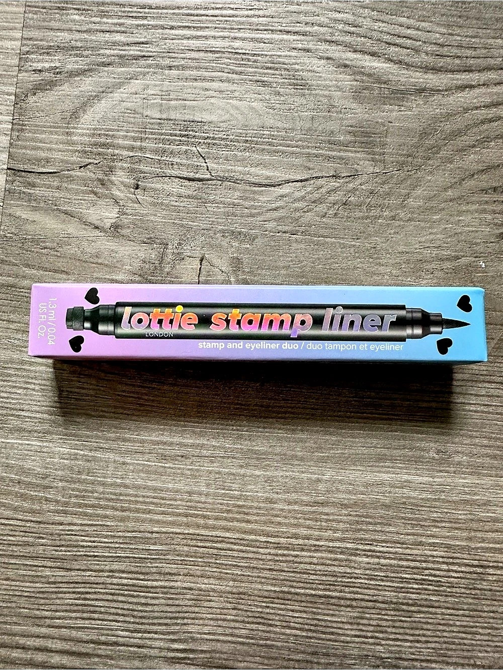 Lottie London Stamp Liner Heart Eyeliner Duo in Ultra Black NWT